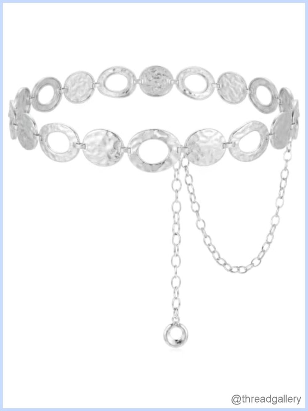 Metal Chain Waist Belt Adjustable for Dresses Jeans